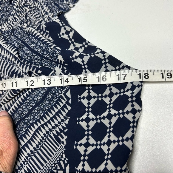 Just Taylor size 6 sleeveless shift dress blue and white - Picture 9 of 10